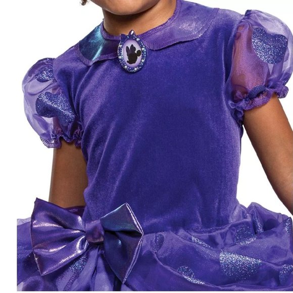 Toddler Girls Minnie Mouse Purple Costume Dress Sequined Ears Size 2T 3T/4T NWT - Picture 3 of 5